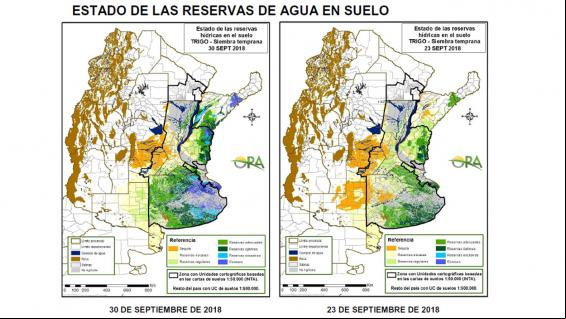 Mapa de Reservas de Água no Solo - ORA/Argentina