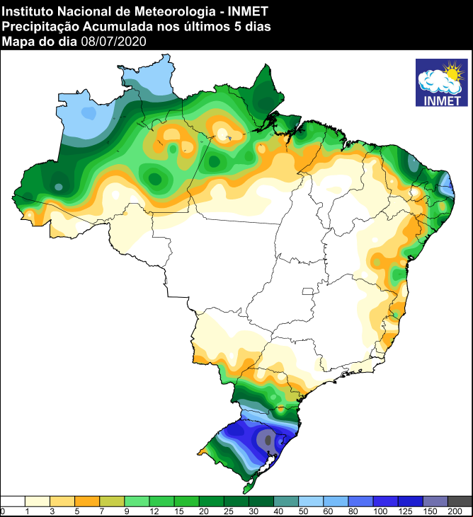 Últimos cinco dias - Inmet - 0907