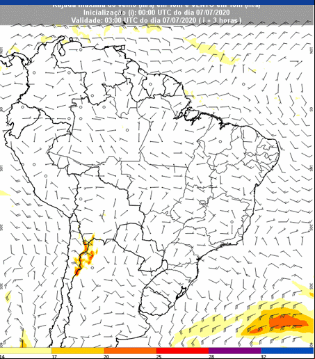 Atuação Ciclone - Inmet - 0707