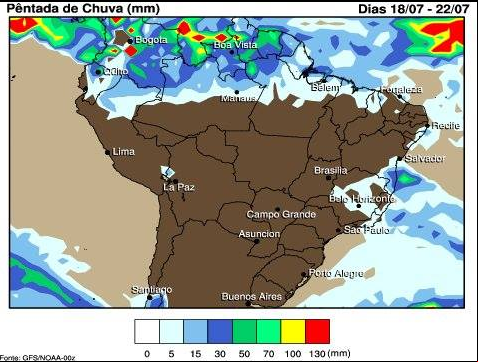 Alerta Agroclimático - 18 de julho de 2016