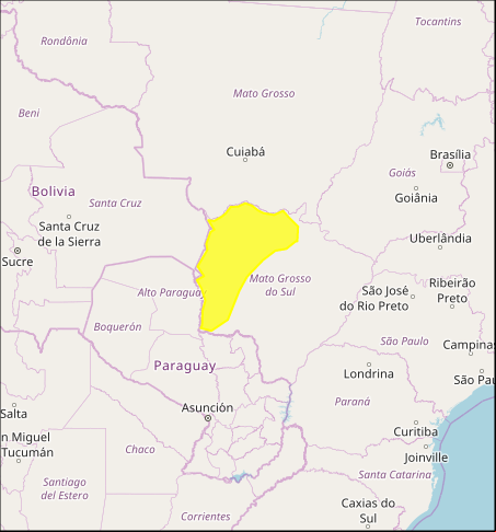 Mapa das áreas com previsão de tempestade nesta 6ª - Fonte: Inmet