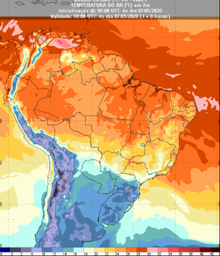 Temperaturas - 24 horas - Inmet 0705