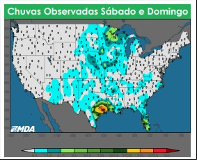 Chuvas no final de semana nos EUA - Ag Resource