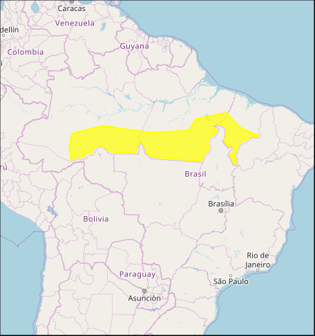 Mapa das áreas com previsão de acumulado de chuva nesta 3ª feira - Fonte: Inmet / AM, MA, PI