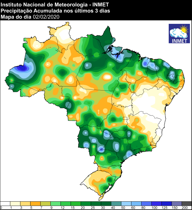 Últimos três dias - Inmet - 03/02
