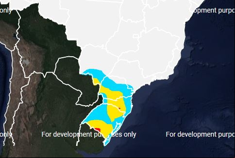 Mapas de geadas - Inmet - 0707