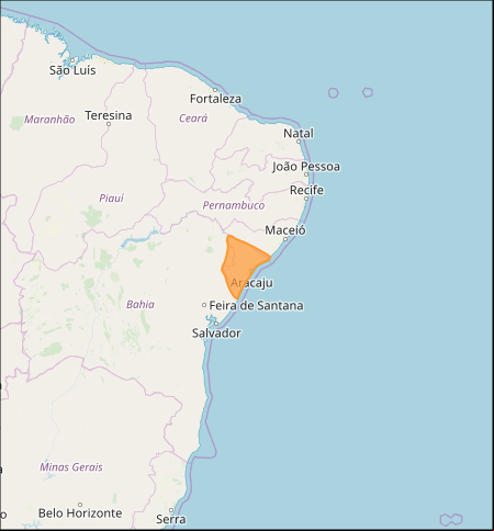 Mapa das áreas com alerta de acumulado de chuva nesta 6ª feira - Fonte: Inmet
