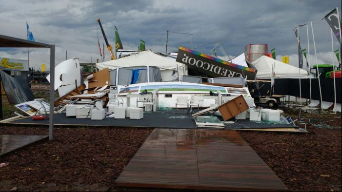Feira agrícola Expoagro tempestade